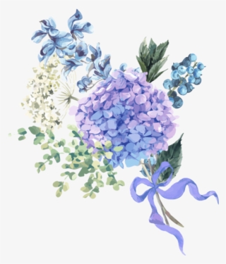 Boquet Sticker - Hydrangea Vector Png #8544179