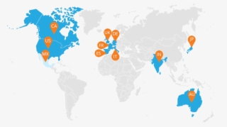 A2x Supports These Amazon Marketplaces - Png World Map Simple #8545227