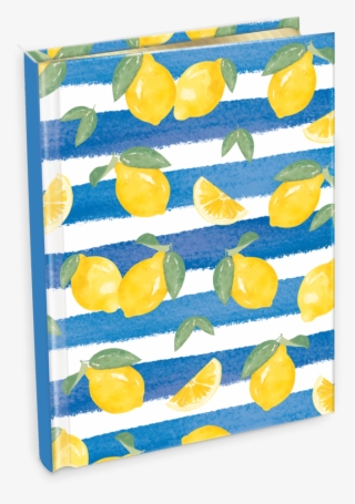 Lemon Stripe Hardcover Journal - Party Supply #8545393