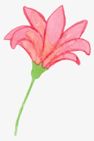 Red Edge Mosaic Cartoon - Watercolor Painting #8545801