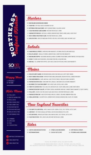 At Northeast Seafood Kitchen In Ocean View, Delaware - Brochure #8547732