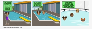 Successfully Learing How To Swim - Storyboardthat Swimming #8547978