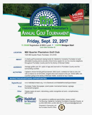 Habitat For Humanity Powhatan Golf Tournament - Habitat For Humanity #8552432