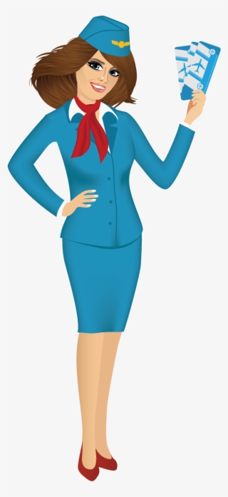 Stewardess Png - Flight Attendant Cartoon #8552998