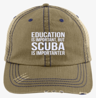 Education Is Important But Scuba Is Importanter Caps - Baseball Cap #8554536