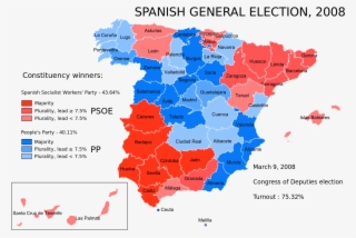 Spanish General Election, - Spanish General Election Map #8554675