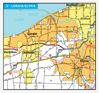 Lorain-elyria - Lorain City Ohio Map #8554920