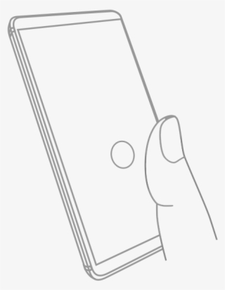 The Only Difference Here Is That The Fingerprint Scanner - Line Art #8555080