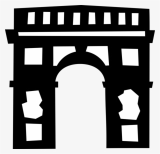 Arc De Triomphe Paris France Image Illustration - Arc De Triomphe Clipart #8555110