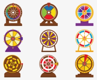 Vector Spinning Wheel Game - Spin Wheel Design Vector #8555479