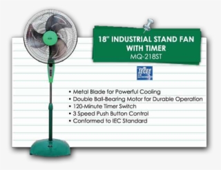 18" Industrial Stand Fan With Timer Mq-218st - Mechanical Fan #8557352