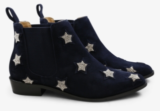 Ankle Boots Marilyn 4 Suede Navy Stars Stones Elastic - Chelsea Boot #8558177