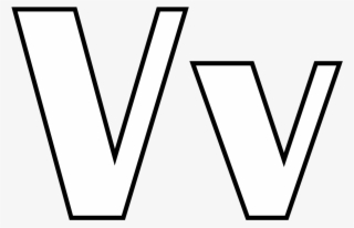 Classic Alphabet V At Coloring Pages For Kids Boys - M Herfinin Konturu #8559165