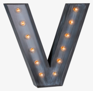 Illuminated Marquee Letter "v" - Sconce #8560056
