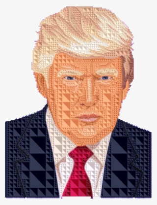 Presidency Of Donald Trump President Of The United - Low Poly Stylized Head #8560221