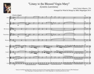 "litany To The Blessed Virgin Mary" For Wind & Strings - Sheet Music #8560464
