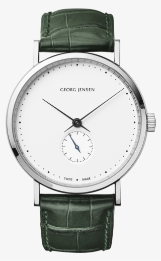 38 Mm, Mechanical Hand-wound, White Dial, Green Alligator - Koppel Grande Georg Jensen #8563130