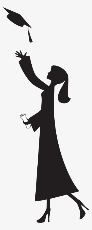 Graduation Crafts - Graduation Girl Silhouette - Free Transparent PNG ...