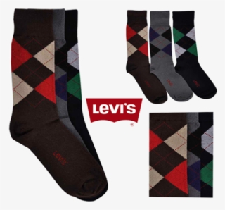 ~levis Diamond Pattern Socks Pack Of Three Pairs Grey - Sock #8563747