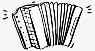 Accordion Clipart African - Acordeon Png Blanco Y Negro #8564215