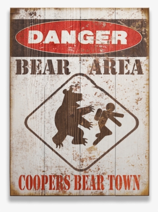 View Zoom Danger Bear Area Sign - Poster #8565721