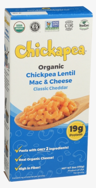 Chickapea Pasta Organic Chickpea Lentil Mac & Cheese - Convenience Food #8569719