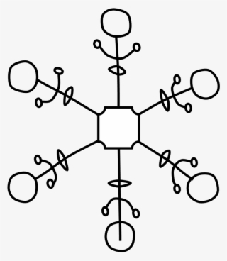Snowflake, Black And White, Png - Snowflake #8572946