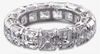 Asscher-cut Diamond Eternity Band, - Diamond #8574962