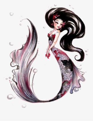Koi Tattoo Mermaid Sleeve Fantasy Download Hq Png Clipart - Drawing Ideas Of Mermaids #8576140