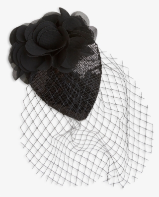 Hair Clip With Veil Black - Headpiece #8578806