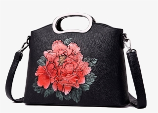 Black Flower Bag ~ 4 Colors ~ Top Handle Women Handbag - Handbag #8580939
