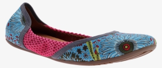 Hari Om In Blue Floral Women's Ballet Flat - Ballet Flat #8581463