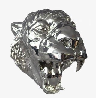 3d Printed Chromed Tiger Head Christian Furr - Tiger #8582308