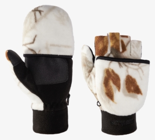 "bulls Eye" Fuzzy Fleece Fingerless Pop Top - Leather #8583649