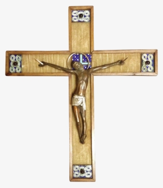 A Vintage French God Jesus Xp Holy - Crucifix #8584716