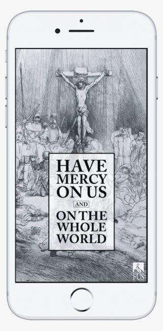 Lockscreen With Drawn Crucifix Background In Phone - Rembrandt Three Crosses #8585001