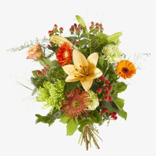 Mixed Orange Flowers Bouquet - Boeket Gemengde Bloemen #8586944