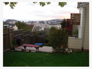 Large House On A Hill In San Francisco - Backyard #8587369