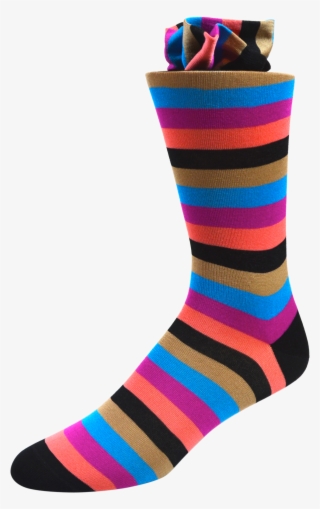 Falling Petals Men's Striped Socks - Sock #8588419