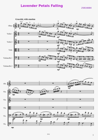 Lavender Petals Falling Sheet Music Composed By 25816684 - Symphony No 7 Dvořák #8588732