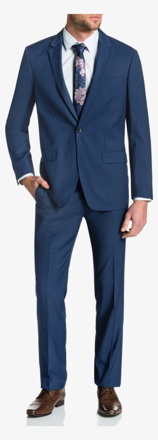 Blue Nixon 1 Button Suit - Calvin Klein Blazer Men Striped #8589017