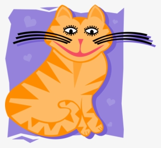 Vector Illustration Of Small Domesticated Family Pet - Cat Yawns #8589761