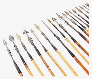Lot Of African Tribal Bamboo Iron Copper - Arrow #8590337