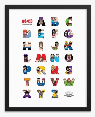 Rock Abc Framed Poster - Brojevi Do 10 Plakat #8590599