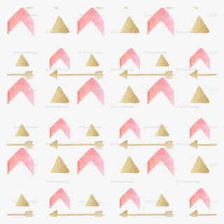Tribal Pink Gold Arrows Fabric Wallpaper - Paper #8590719
