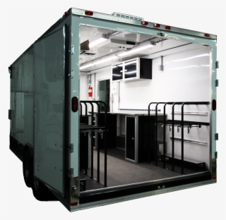 Rear Of Trailer Open Doors 3 Quarters Turn Png - Truck #8590821