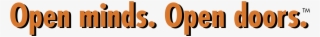 Open Minds Open Doors Logo Png Transparent - Orange #8591228