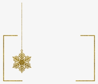 ❄ Frame Newyear Snowflake Glitter Background Ornament - Gold #8591336