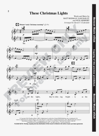 These Christmas Lights Thumbnail - Cause Of Christ Sheet Music #8592098