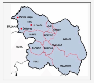 Mapa De Ayabaca -piura, Con Las Localidades Trabajadas - Atlas #8592780